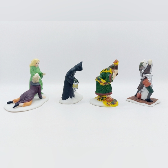Vintage Dept 56 Christmas Carol Christmas SpiritDickens Village 4 figures - Picture 9 of 12